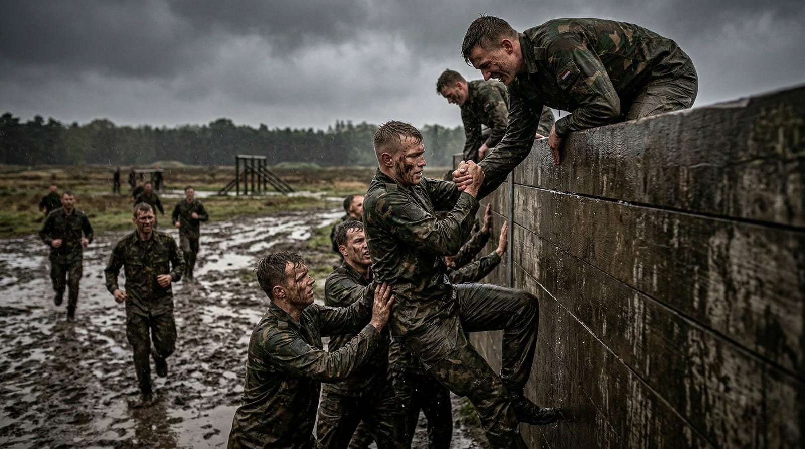 Eindoefening hindernisbaan